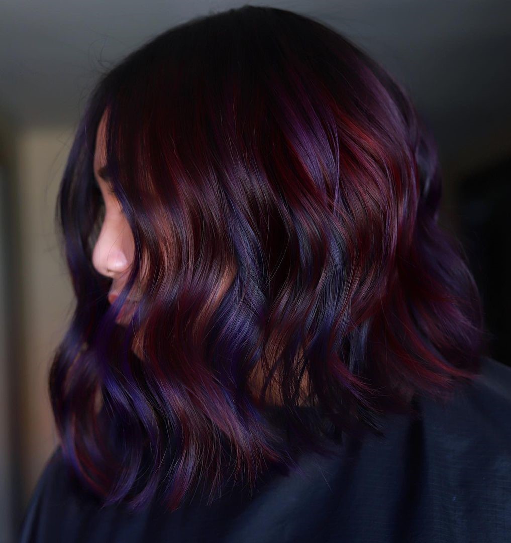 Lob Visual Idea Lob Visual Idea — Plum Hair Color