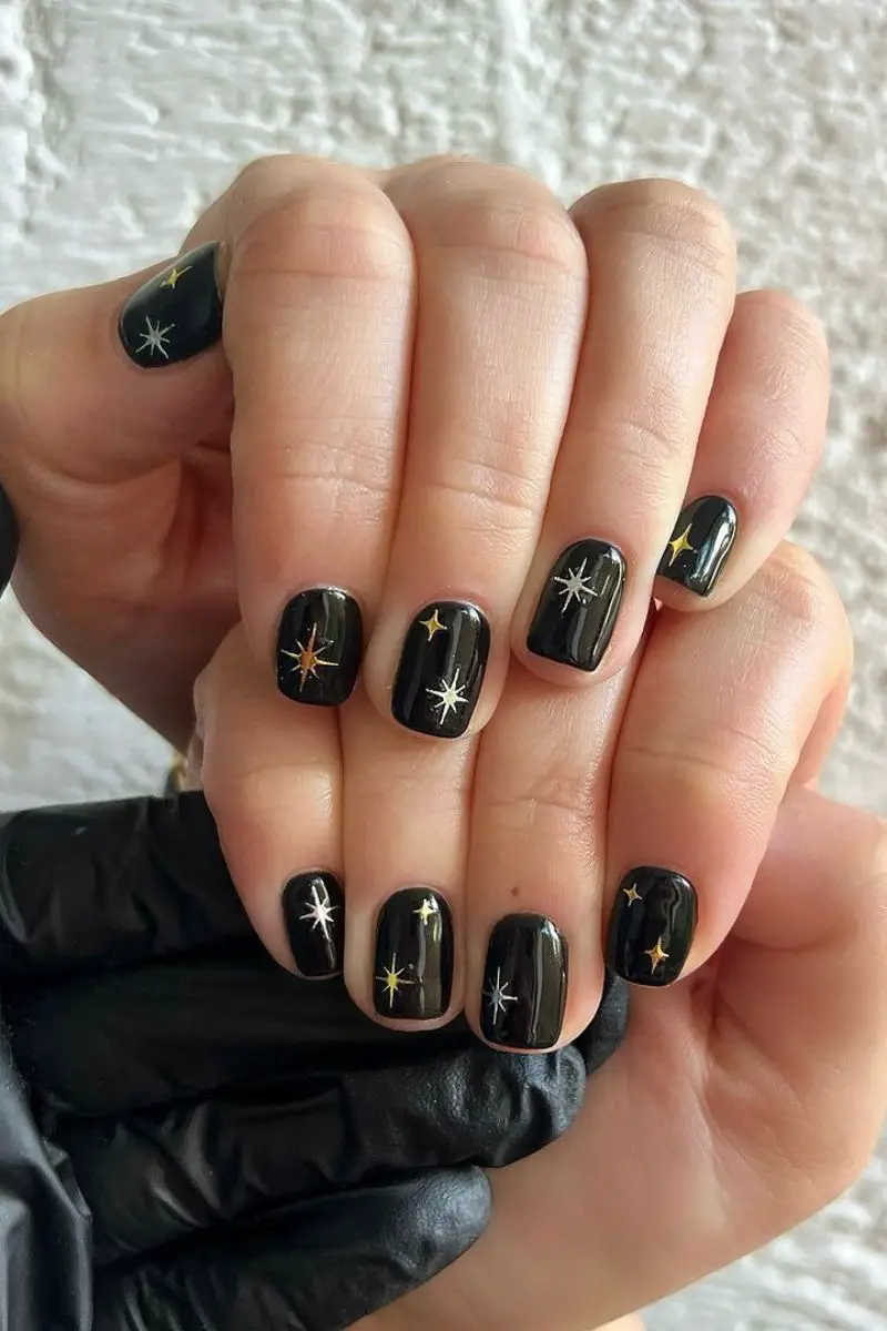 Black French Tips With Pink Accents Black French Tips With Pink Accents — Winter Black Nails