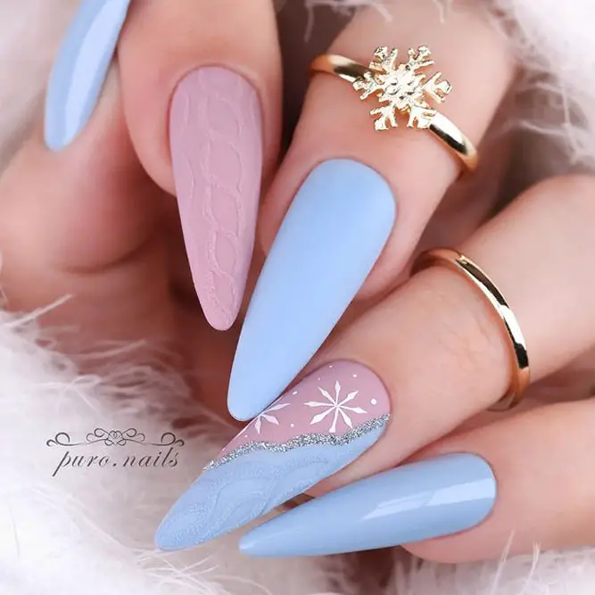 Matte Pastel Cable Knit Nails Matte Pastel Cable Knit Nails — Winter Formal Nails