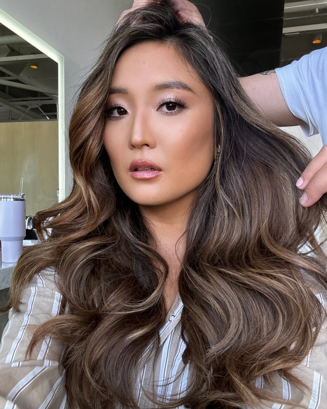 Long Layers Medium Brown With Ash Blonde Balayage Long Layers Medium Brown With Ash Blonde Balayage — Ash Brown Hair