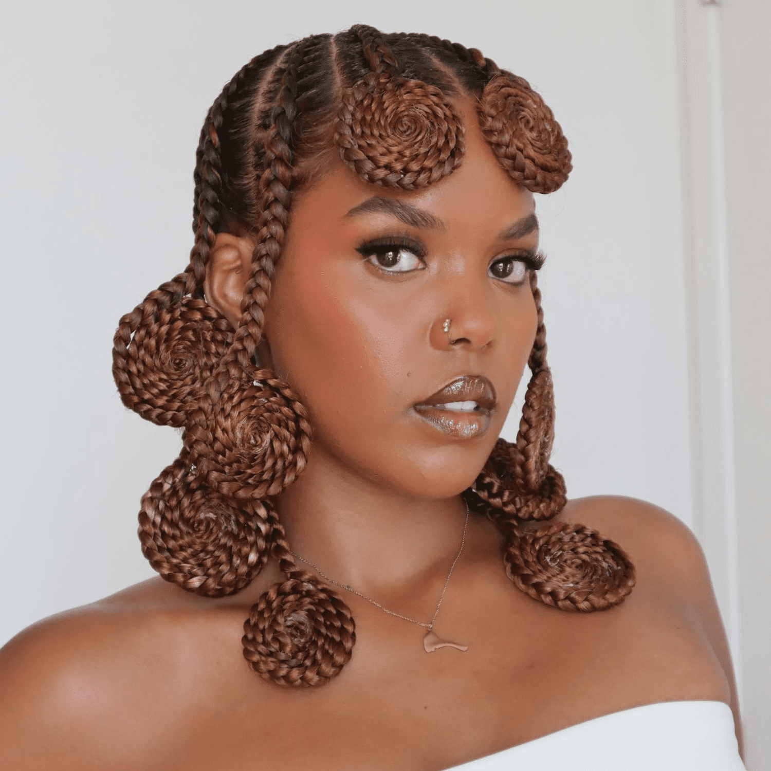 Brown Braided Buns and Twists Brown Braided Buns and Twists — Winter Hairstyles