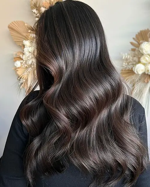 Espresso Waves With Reddish Undertones Espresso Waves With Reddish Undertones — Espresso Brown Hair