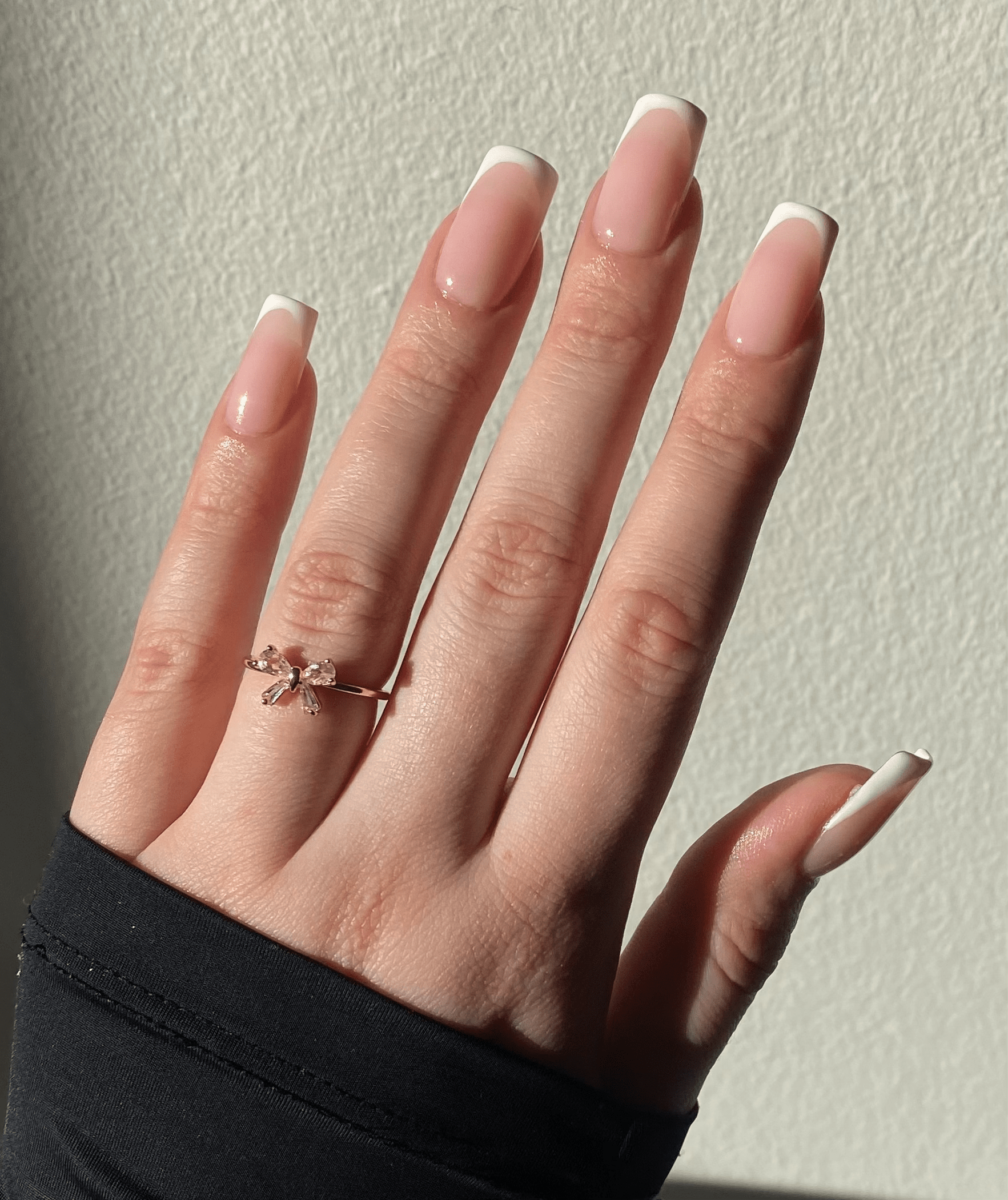 Long Square Classic French Long Square Classic French — Natural Winter Nails