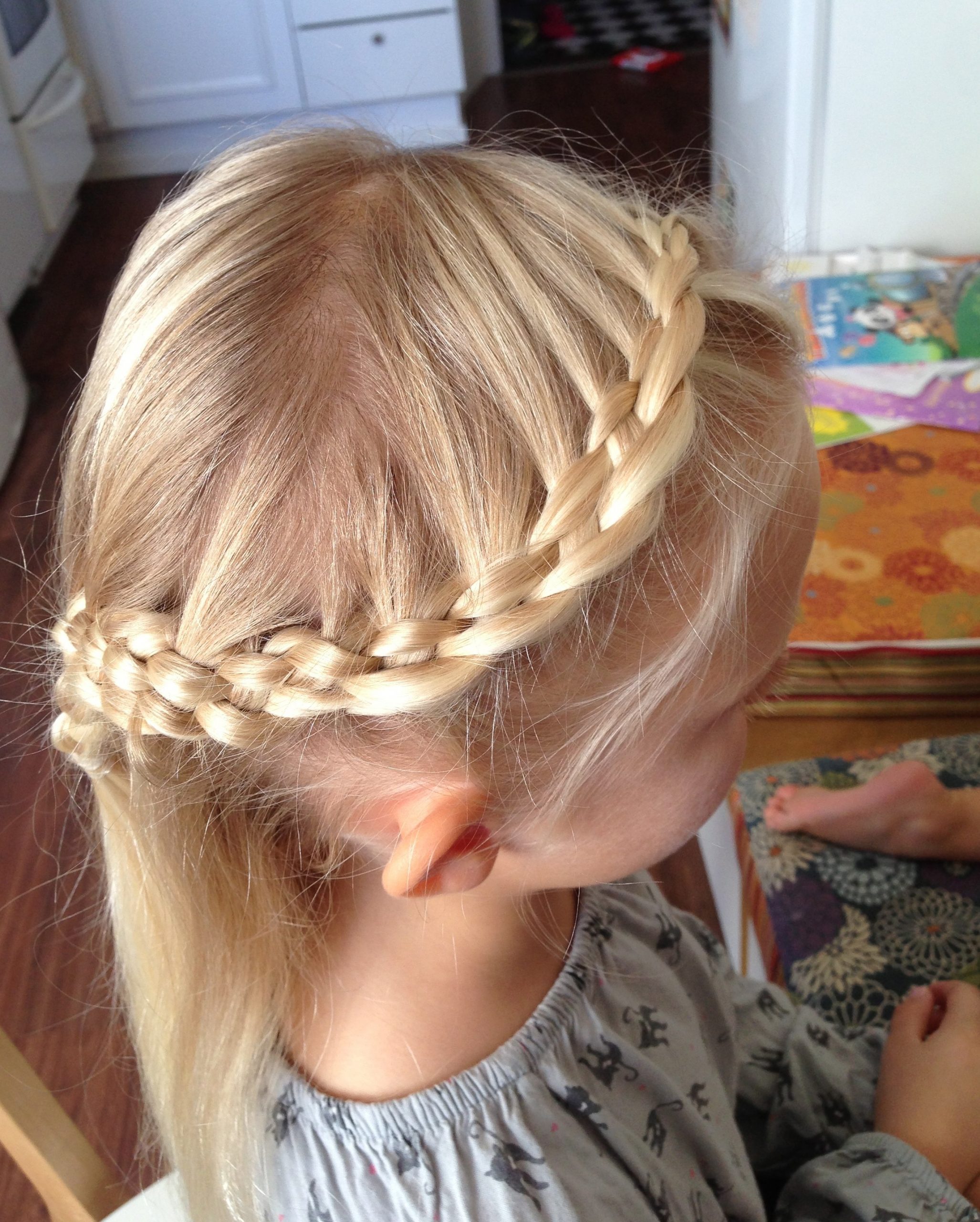 Braided Headbands With Straight Hair — Winter Hairstyles for Kids