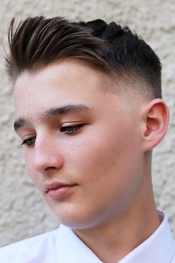 Short Sides Longer On Top High Fade With Textured Quiff Short Sides Longer On Top High Fade With Textured Quiff — Winter Haircuts for Boys
