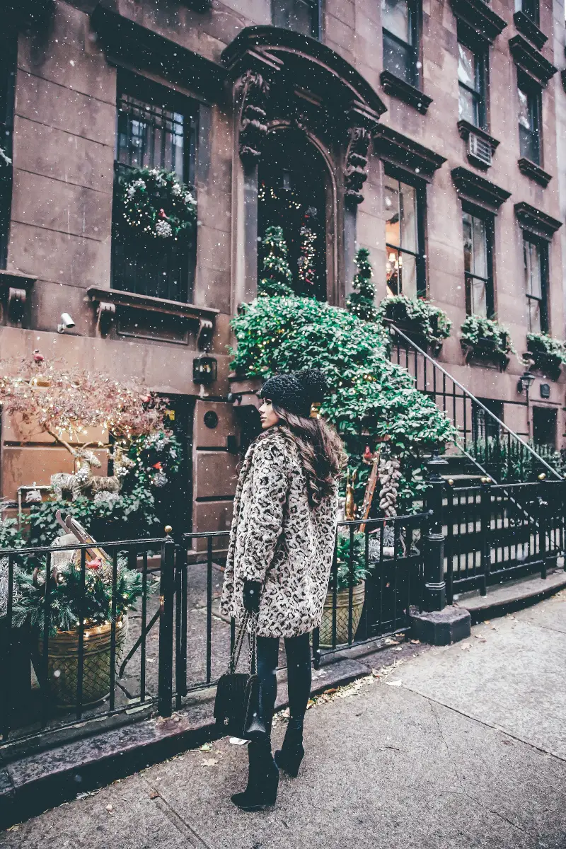 Statement Leopard Print Faux Fur Coat for a Bold Winter Look Statement Leopard Print Faux Fur Coat for a Bold Winter Look — NYC Winter Outfits