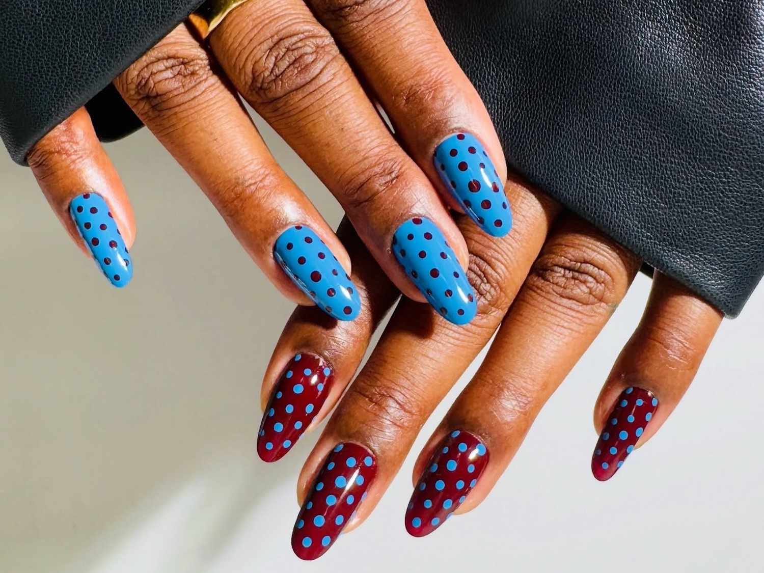 Retro Polka Dot Almonds Retro Polka Dot Almonds — Trendy Almond Nail Designs
