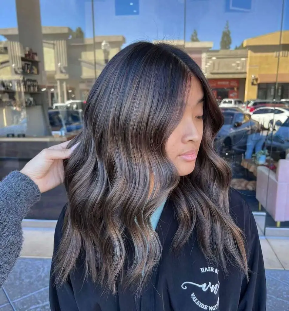 Dark Brown With Ash Brown Highlights — Deep Winter Hair Color