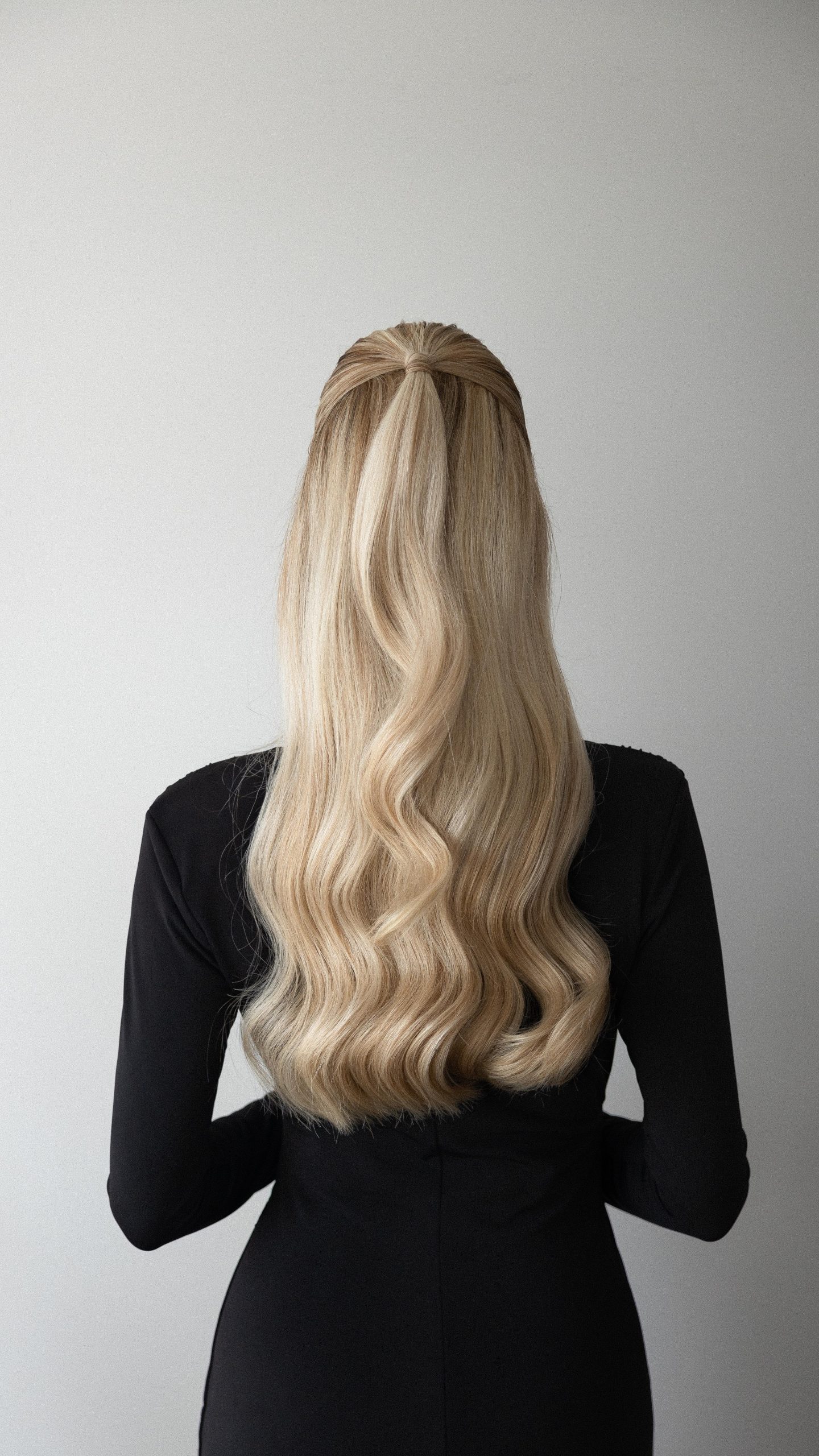 Half Up Half Down With Smooth Waves — Winter Party Hairstyles
