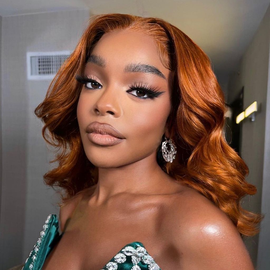 Copper Bob With Voluminous Waves Copper Bob With Voluminous Waves — Winter Haircuts for Black Women