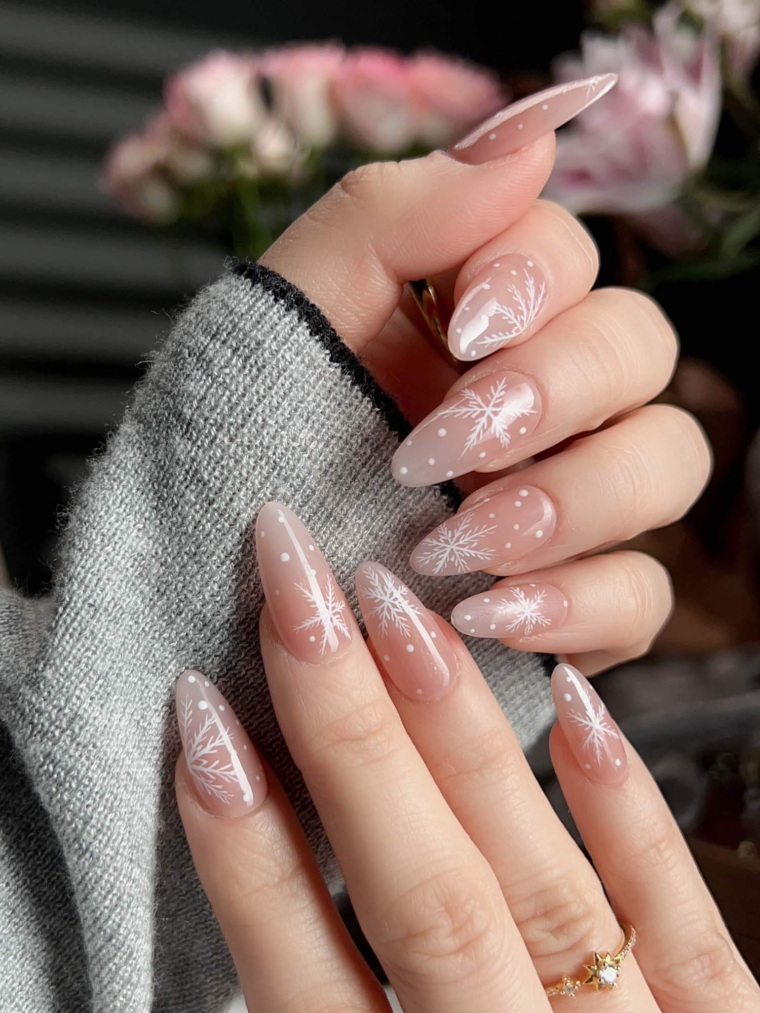 Sheer Pinkish Nude Visual Idea Sheer Pinkish Nude Visual Idea — Winter Nude Nails