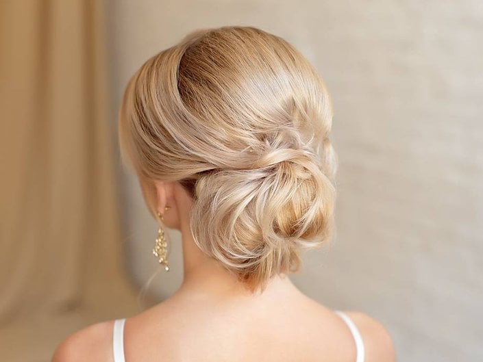Low Twisted Bun With Root Shadow Low Twisted Bun With Root Shadow — Winter Bun Hairstyles