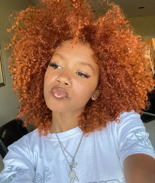 Ginger Bob with Copper Highlights — Winter Hair Colors for Black Women