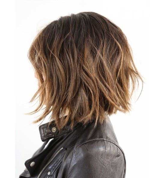 Choppy Wavy Bob Side View Choppy Wavy Bob Side View — Winter Hairstyles for Work