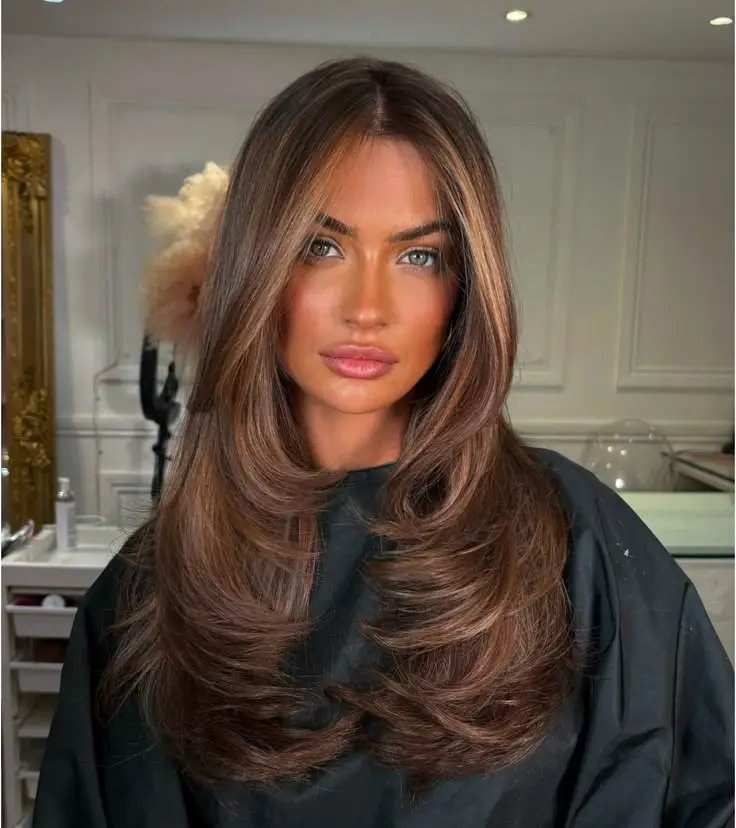 Medium Brown With Ash Blonde Highlights and Balayage Medium Brown With Ash Blonde Highlights and Balayage — Low Maintenance Winter Hair Colors