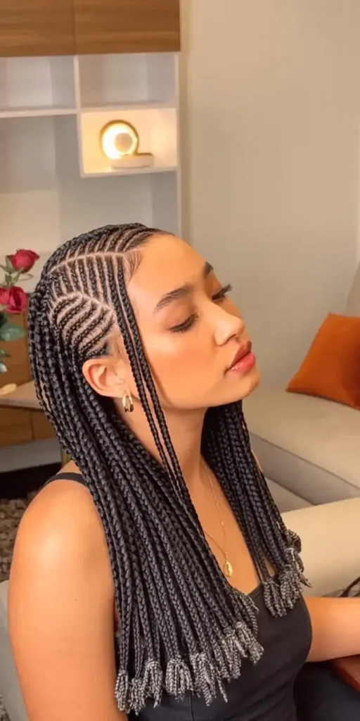 Cornrows To Box Braids Transition Cornrows To Box Braids Transition — Winter Knotless Braids