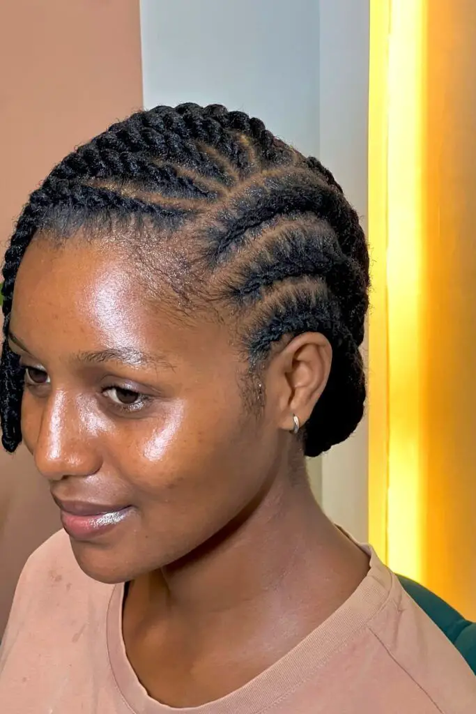 Geometric Pattern Cornrows Geometric Pattern Cornrows — Winter Hairstyles for Black Women