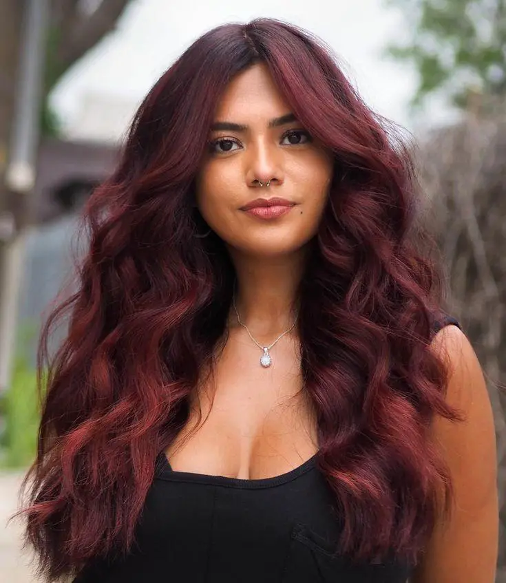 Deep Burgundy With Subtle Red Undertones Visual Idea Deep Burgundy With Subtle Red Undertones Visual Idea — Burgundy Hair Color