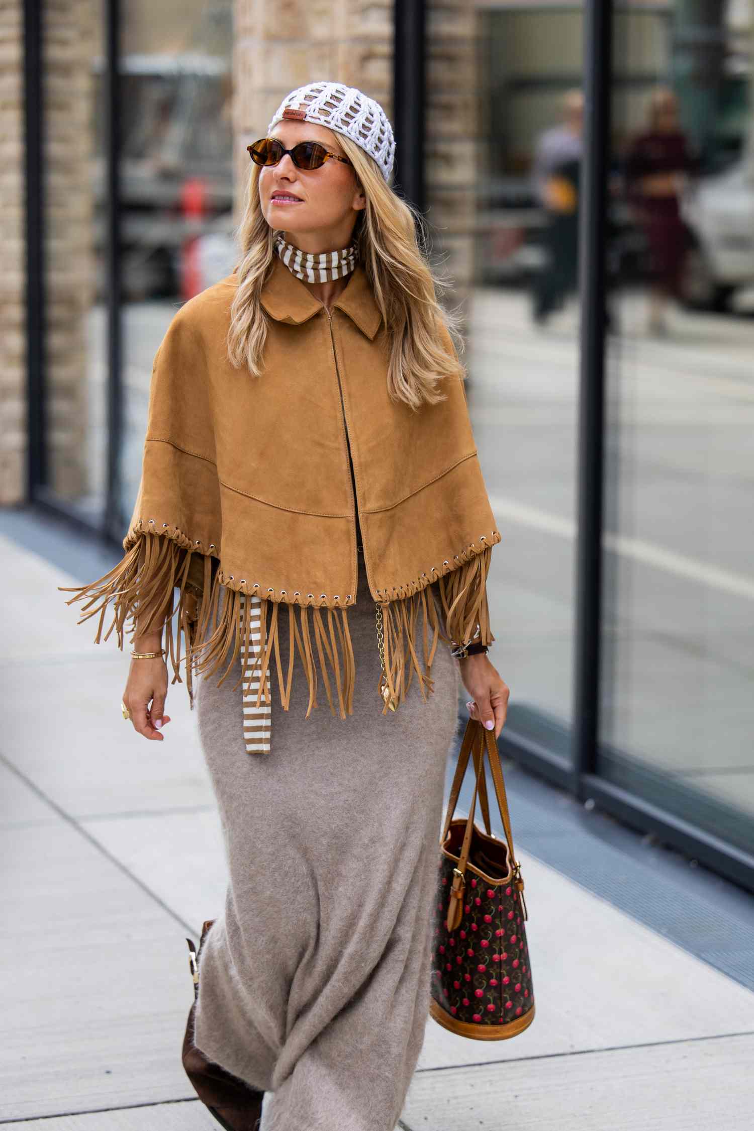 Boho Cape and Knit Skirt Ensemble Boho Cape and Knit Skirt Ensemble — Boho Winter Outfits
