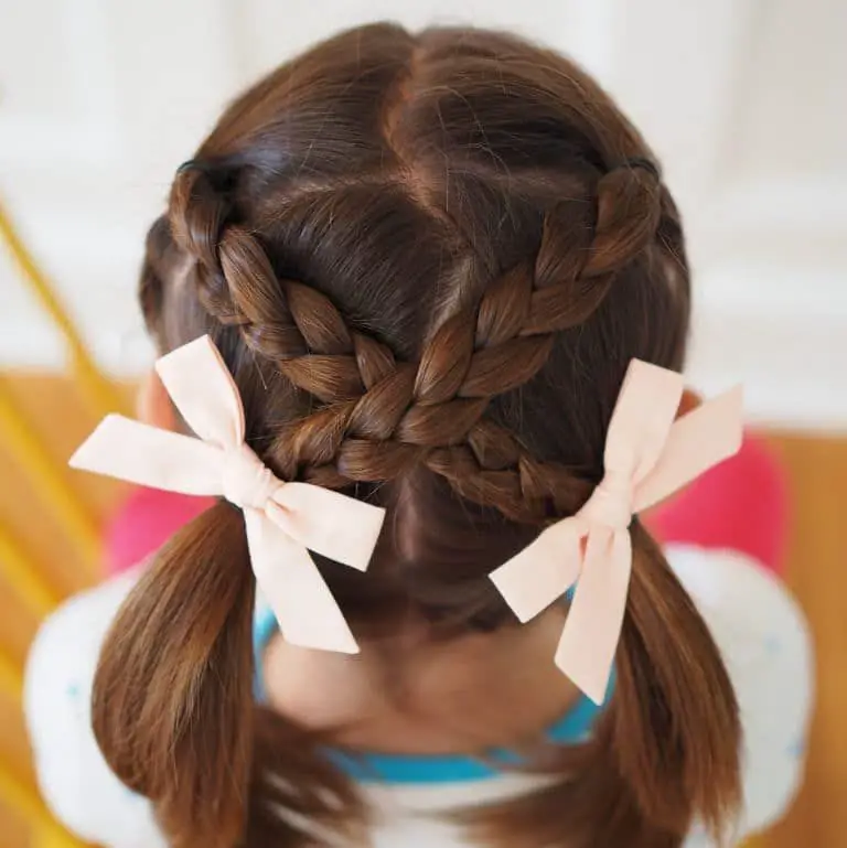 Pigtails With Braided Wraps — Winter Hairstyles for Kids