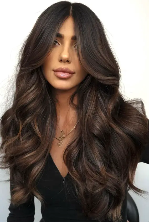 Rich Espresso Brown with Lowlights Rich Espresso Brown with Lowlights — Winter Brown Hair Colors