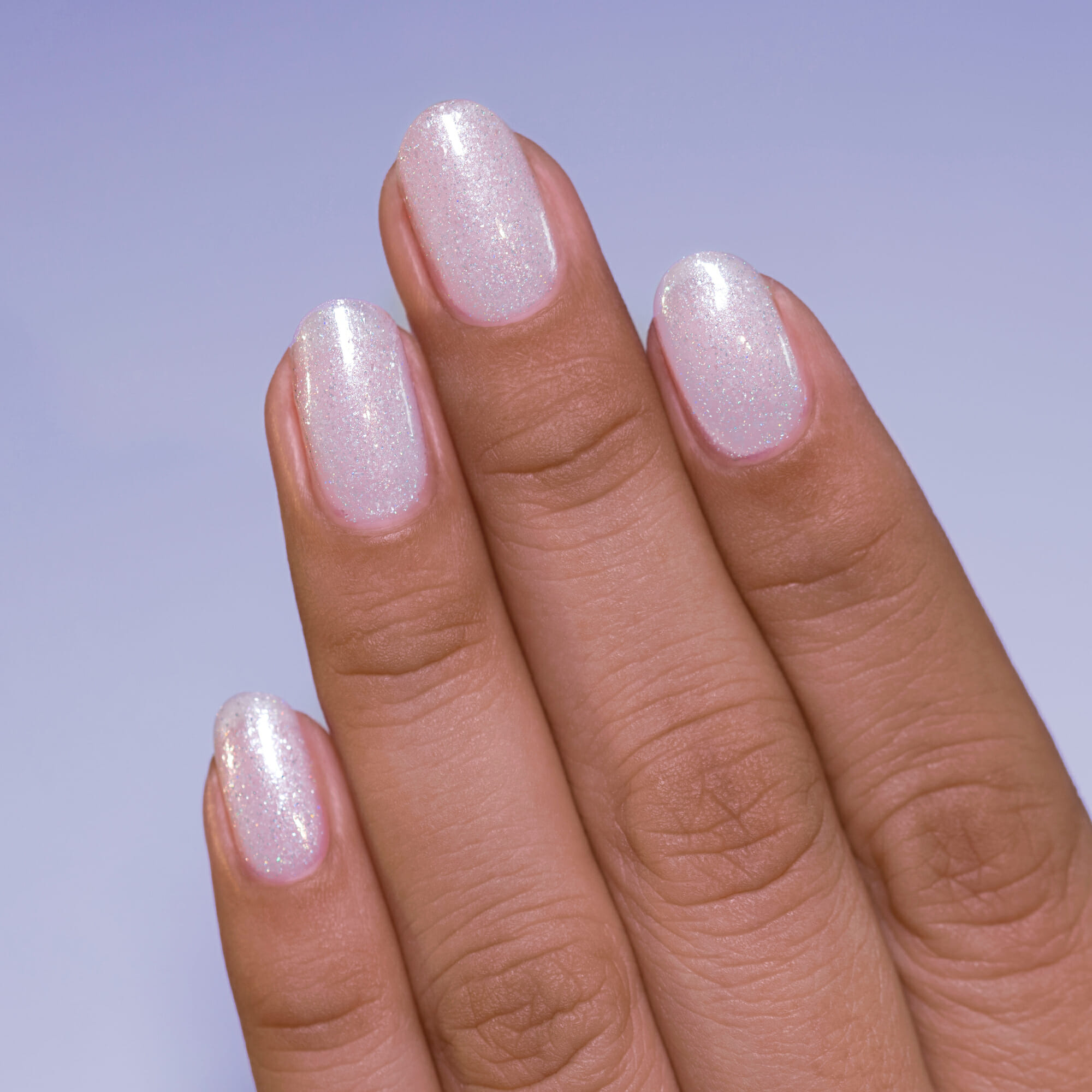 Shimmer Jelly Visual Idea — Milky White Nails