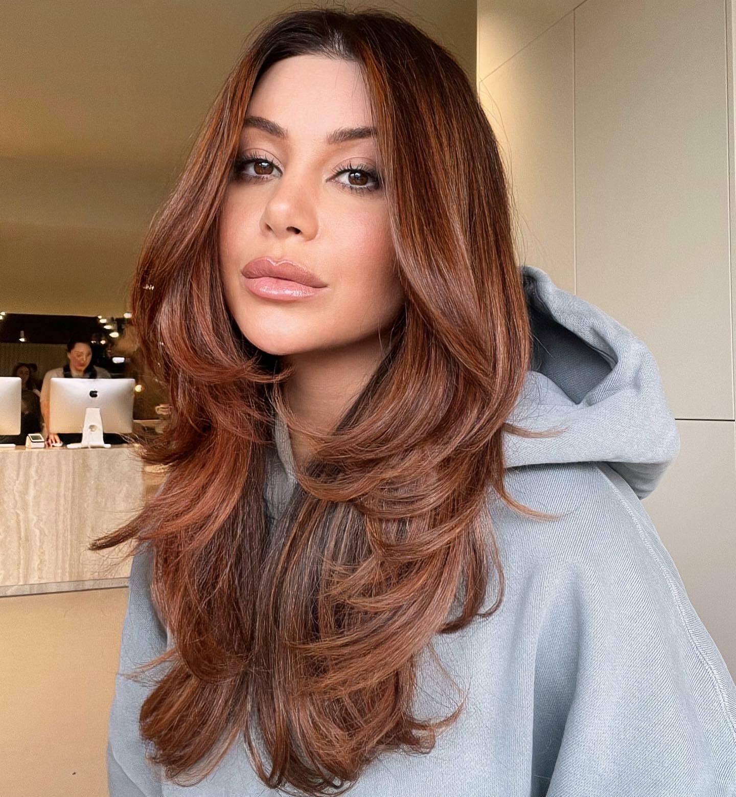 Voluminous Blowout In Rich Auburn — Aesthetic Winter Hairstyles