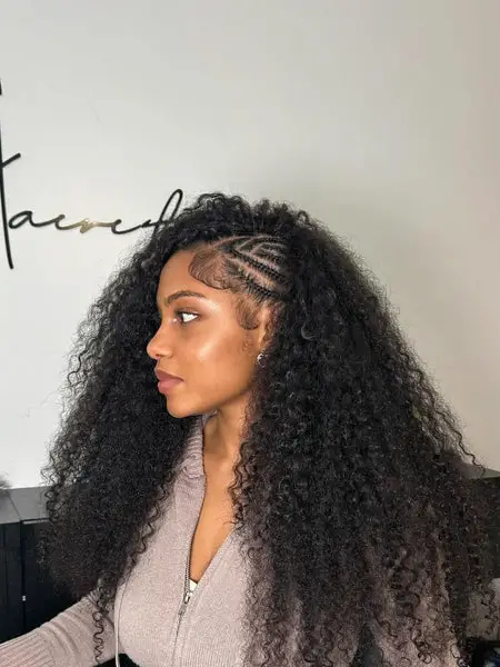 Braids and Loose Curls Combo Braids and Loose Curls Combo — Winter Hairstyles for Black Women