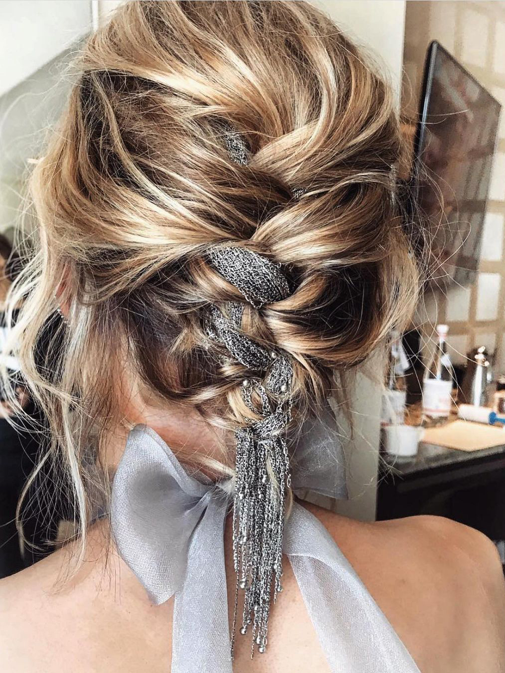 Platinum Blonde Half Up Ponytail — Winter Updos
