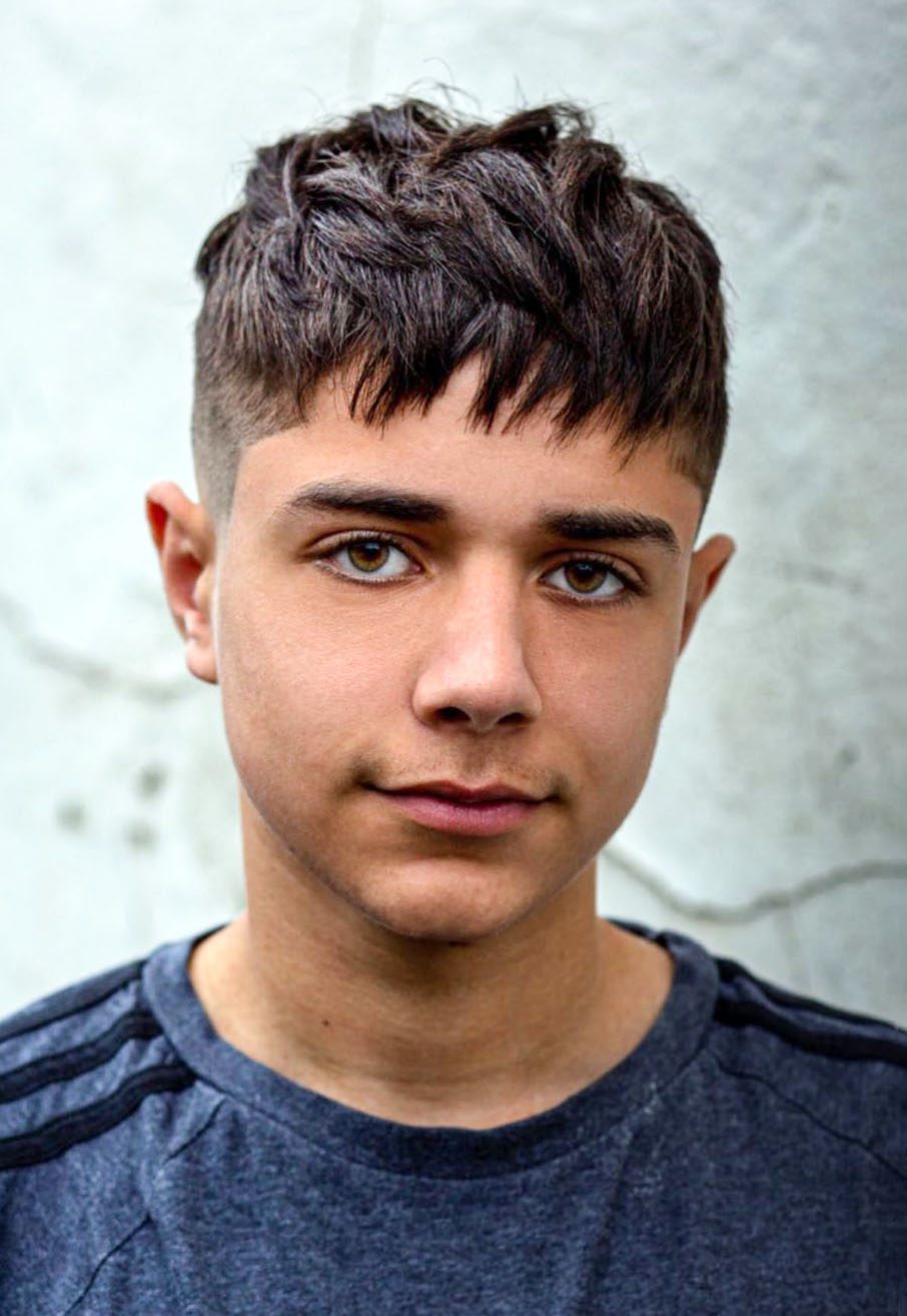 Short Textured Crop With Choppy Fringe Short Textured Crop With Choppy Fringe — Winter Haircuts for Boys
