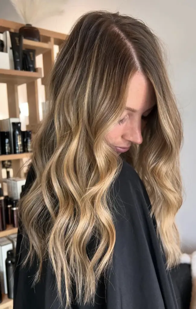 Collarbone Dark Blonde With Lighter Blonde Highlights Collarbone Dark Blonde With Lighter Blonde Highlights — Low Maintenance Winter Hair Colors