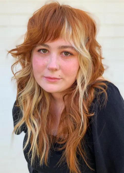 Copper Shag with Choppy Bangs Copper Shag with Choppy Bangs — Winter Hairstyles for Round Faces