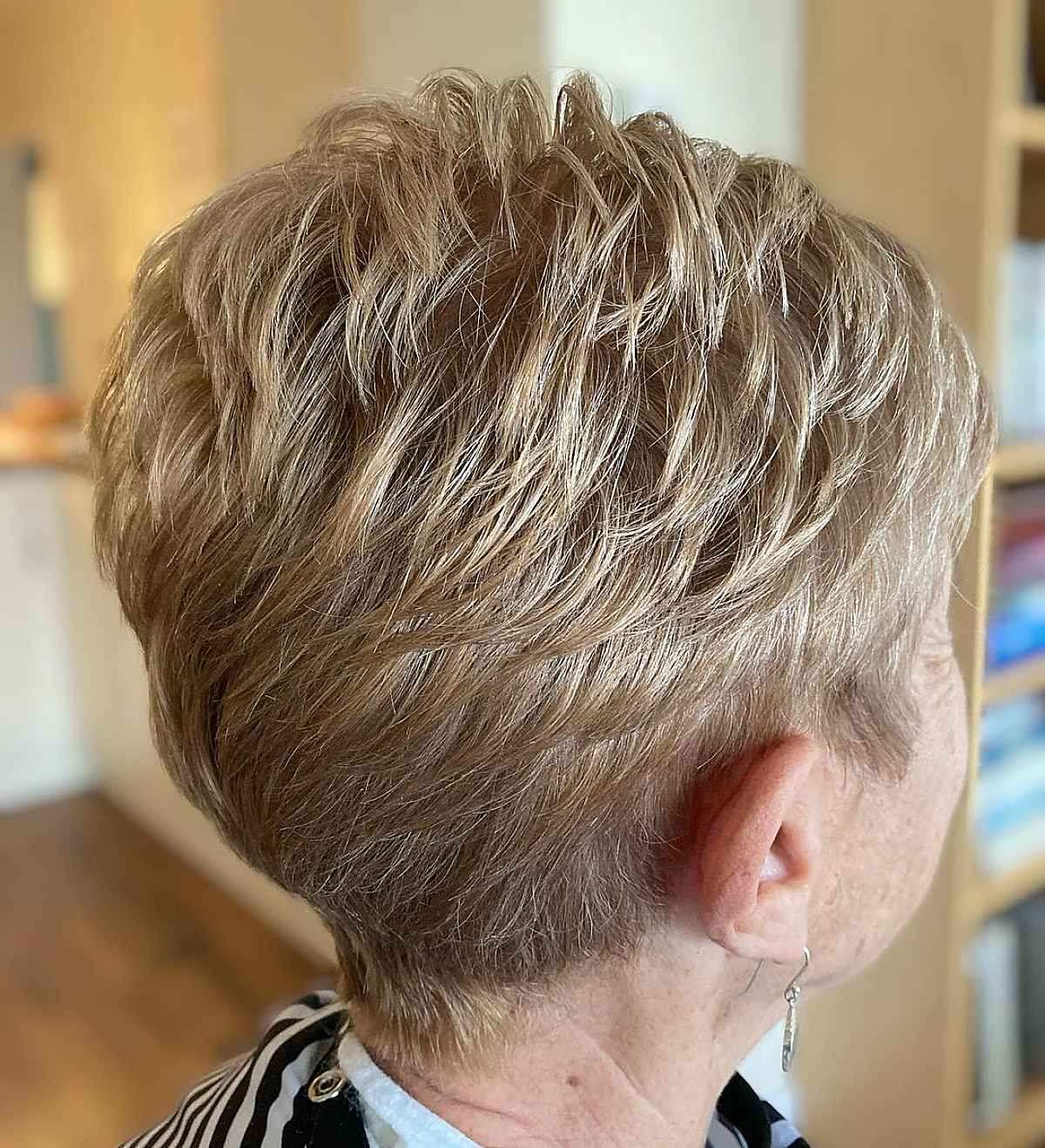 Layered Pixie Texture Ash Blonde Layered Pixie Texture Ash Blonde — Winter Hair Colors for Women Over 70