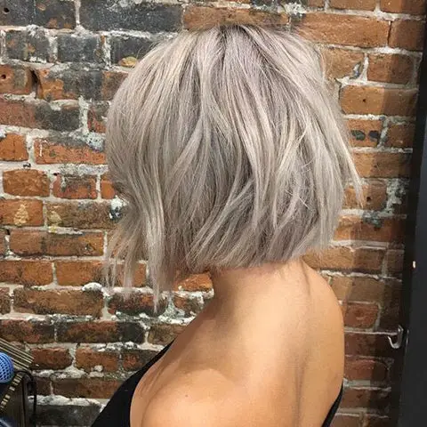 No Bangs Textured Ash Blonde Bob No Bangs Textured Ash Blonde Bob — Winter Hair Colors for Short Hair