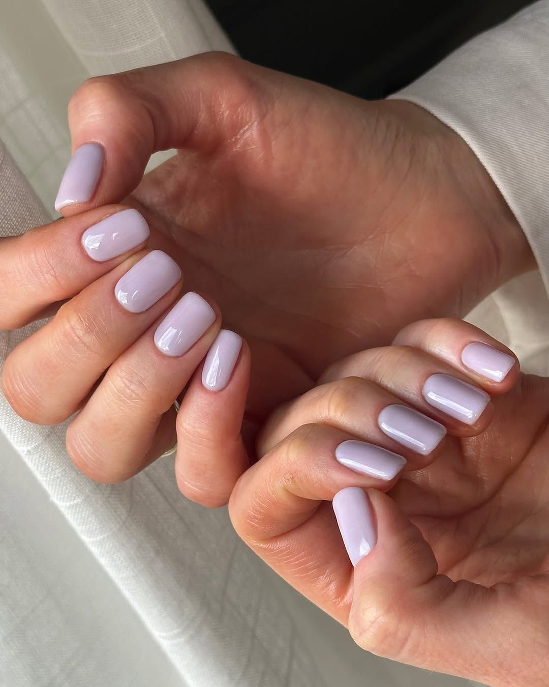 Soft Light Lavender Gloss Soft Light Lavender Gloss — Short Winter Nails