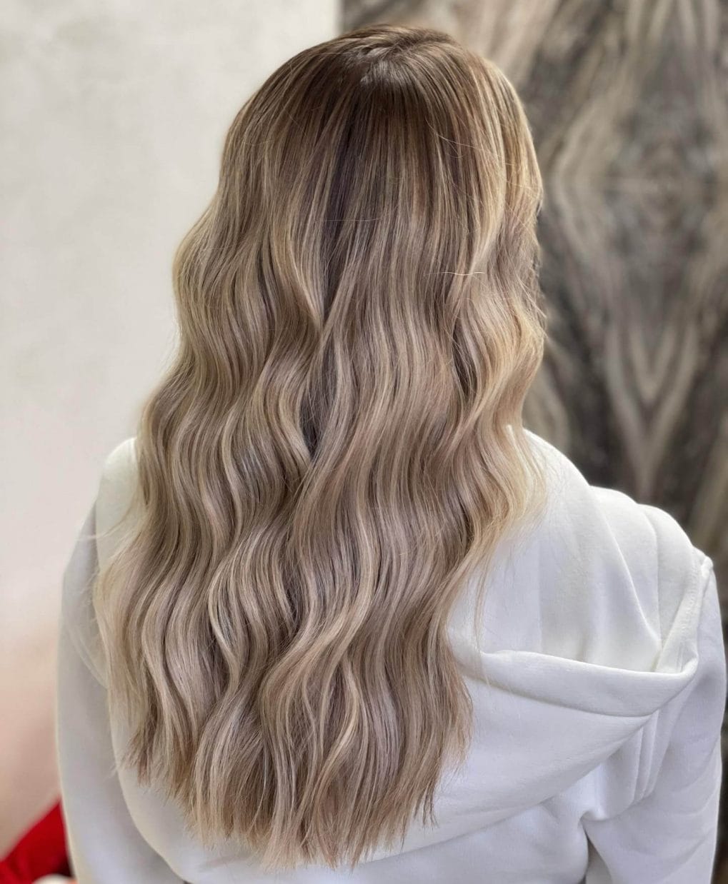 Long Dark Brown With Beige Balayage Long Dark Brown With Beige Balayage — Winter Balayage