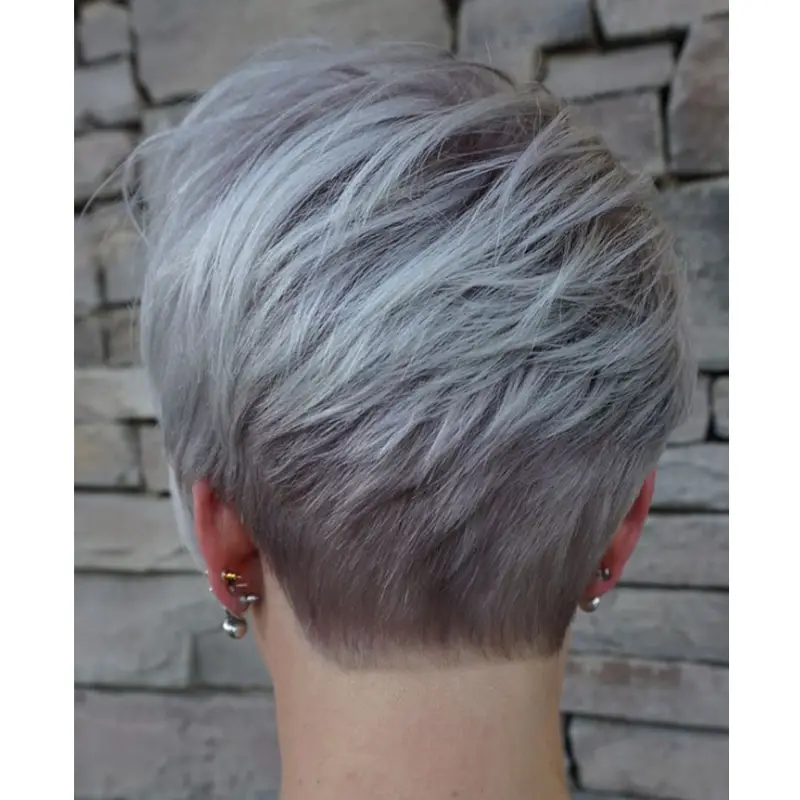 Layered Ash Blonde Pixie Undercut Layered Ash Blonde Pixie Undercut — Winter Pixie Haircuts