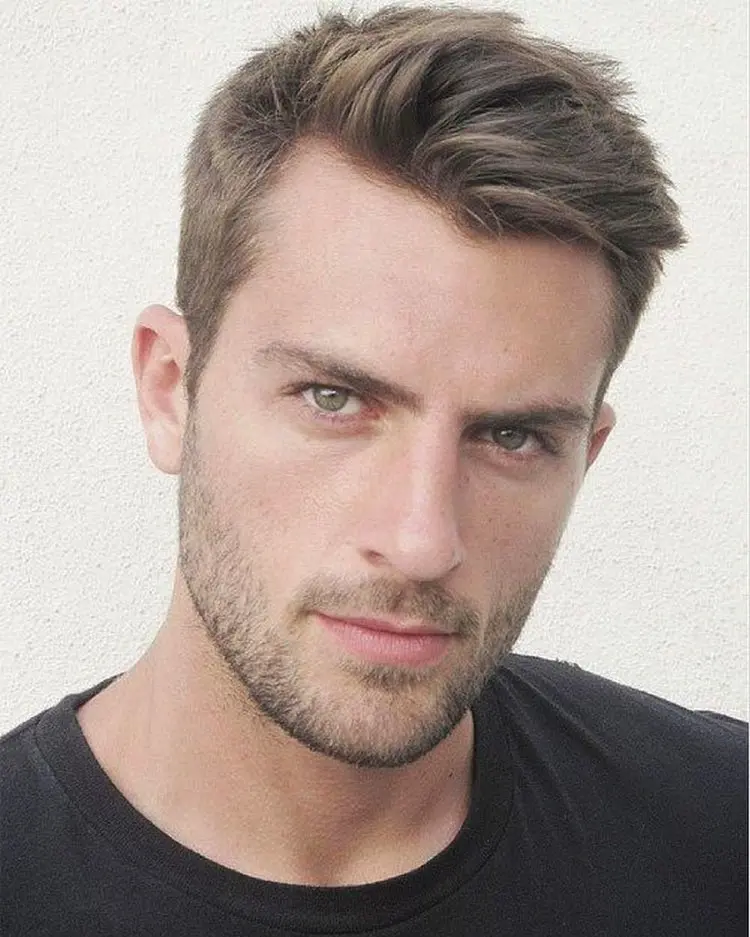Medium Brown Textured Crop Fade Fringe Medium Brown Textured Crop Fade Fringe — Winter Haircuts for Men