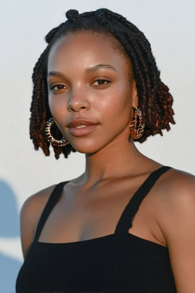 Dreadlock Bob With Auburn Tips Dreadlock Bob With Auburn Tips — Winter Haircuts for Black Women