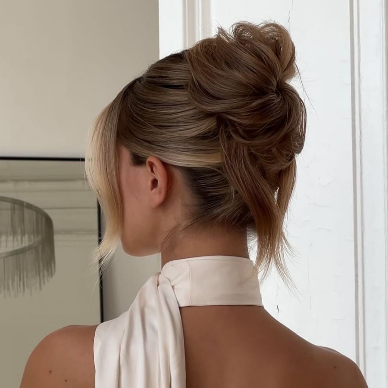 Side-Swept Bangs Visual Idea — Winter Wedding Guest Hairstyles