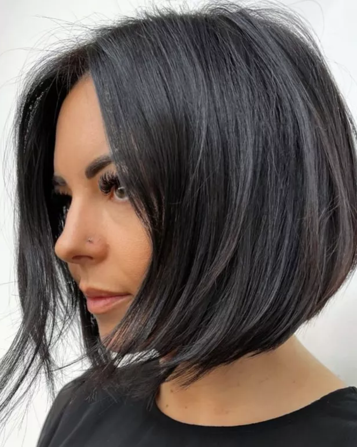 Ear To Chin Asymmetrical Angled Bob — Low Maintenance Winter Haircuts