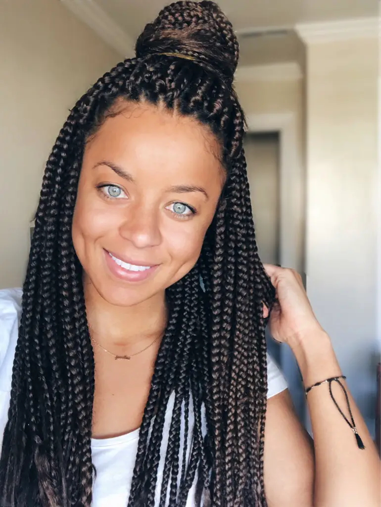 Box Braids Visual Idea — Cute Winter Hairstyles