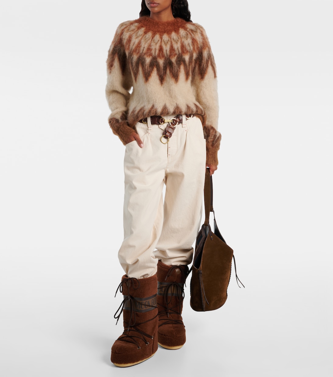 Earthy Tones for Outdoor Winter Comfort with Brown Moon Boots Earthy Tones for Outdoor Winter Comfort with Brown Moon Boots — Moon Boots Outfits