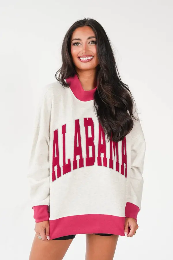 Oversized Sweatshirt with Team Name Detail Oversized Sweatshirt with Team Name Detail — Winter Football Game Outfits