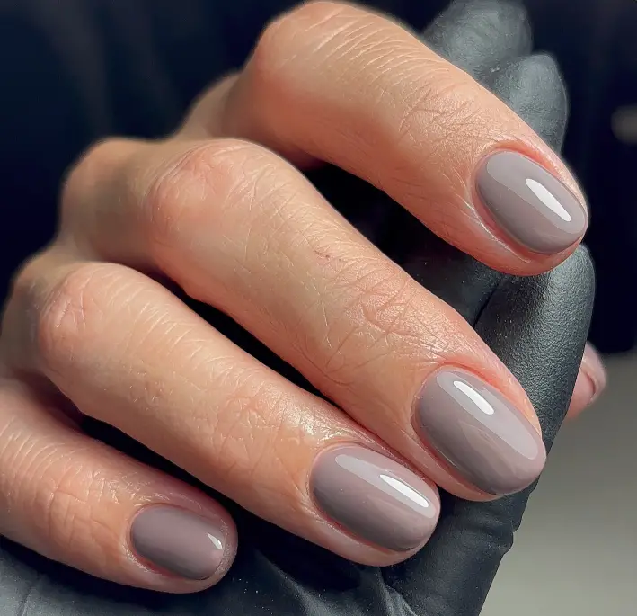 Deep Taupe Oval Nails Deep Taupe Oval Nails — Classy Winter Nails