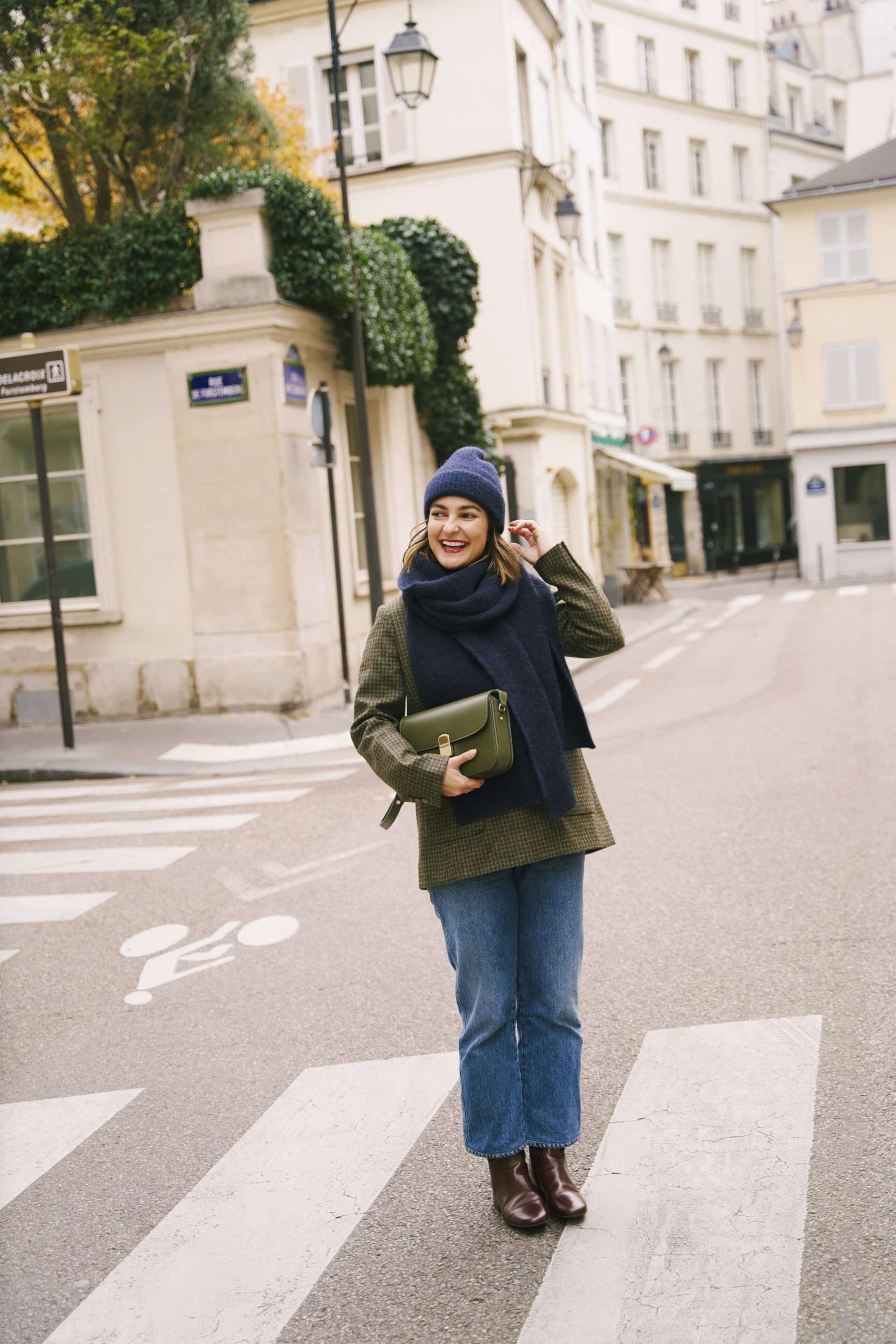 All-Cream Knit Ensemble with Oversized Cape for Elegant Travel — Winter Travel Outfits