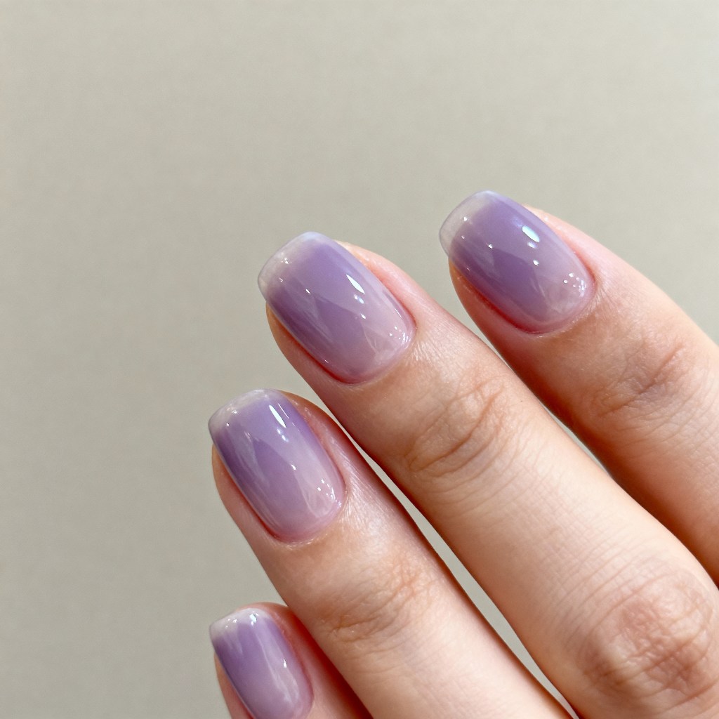 Sheer Lavender Jelly Gradient Sheer Lavender Jelly Gradient — Winter Purple Nails