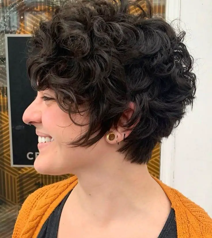 Textured Dark Brown Pixie Cut Textured Dark Brown Pixie Cut — Winter Hairstyles for Plus Size Women
