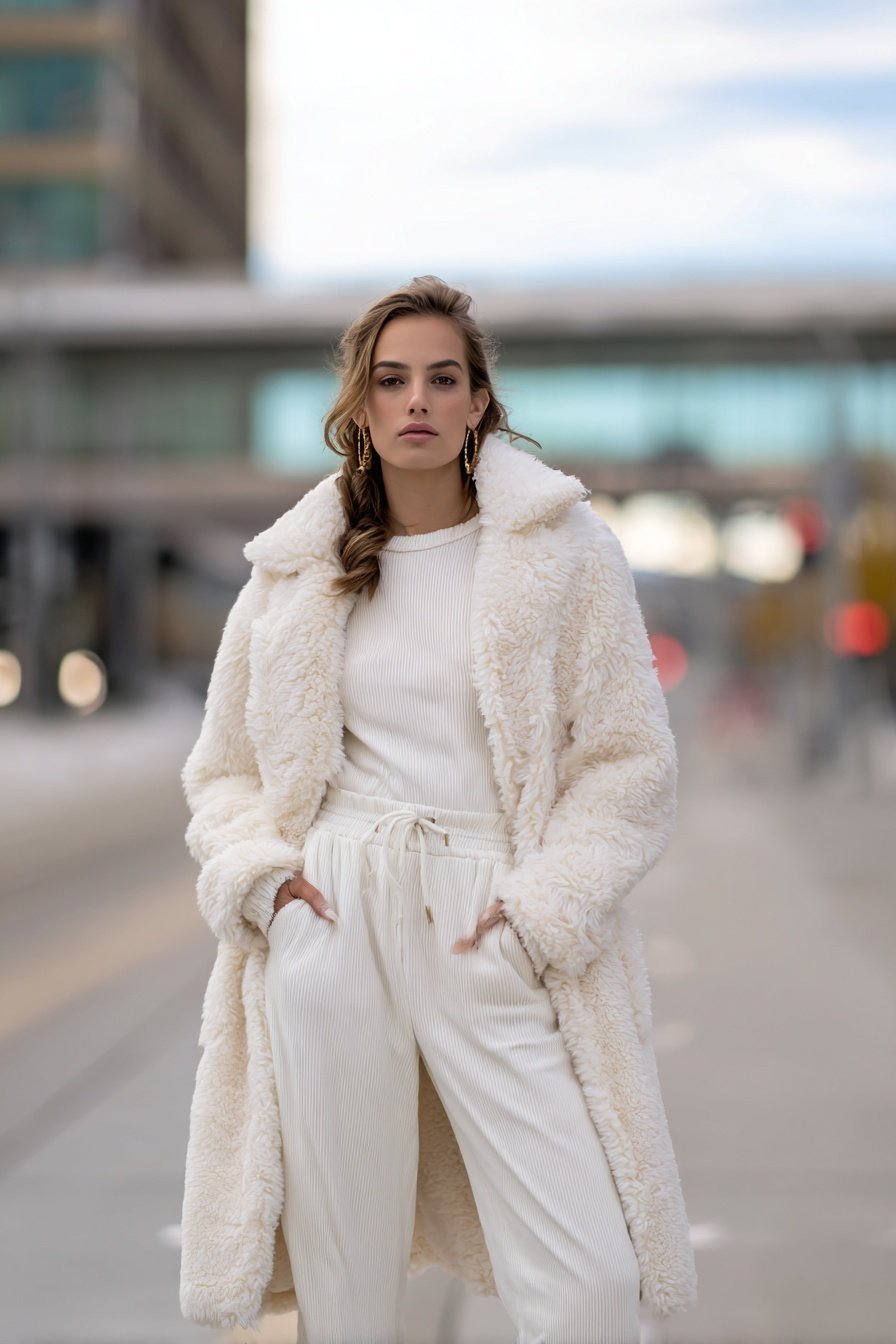 Cozy Cream Teddy Fleece for Ultimate Loungewear Comfort Cozy Cream Teddy Fleece for Ultimate Loungewear Comfort — Cold Weather Outfits