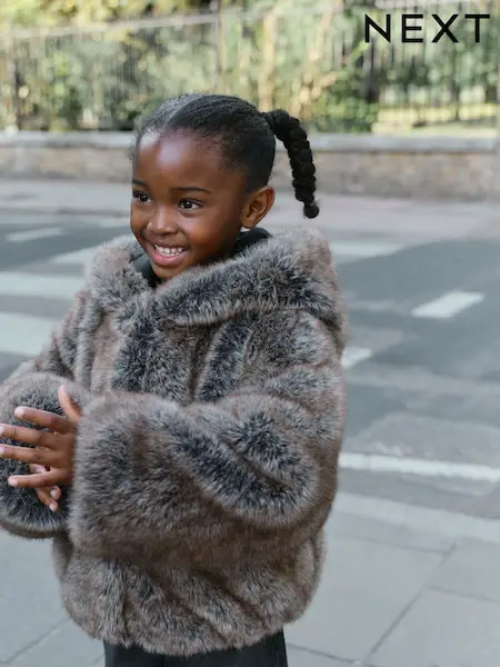 Oversized Faux Fur Coat for Chic Winter Style — Winter Outfits for Kids